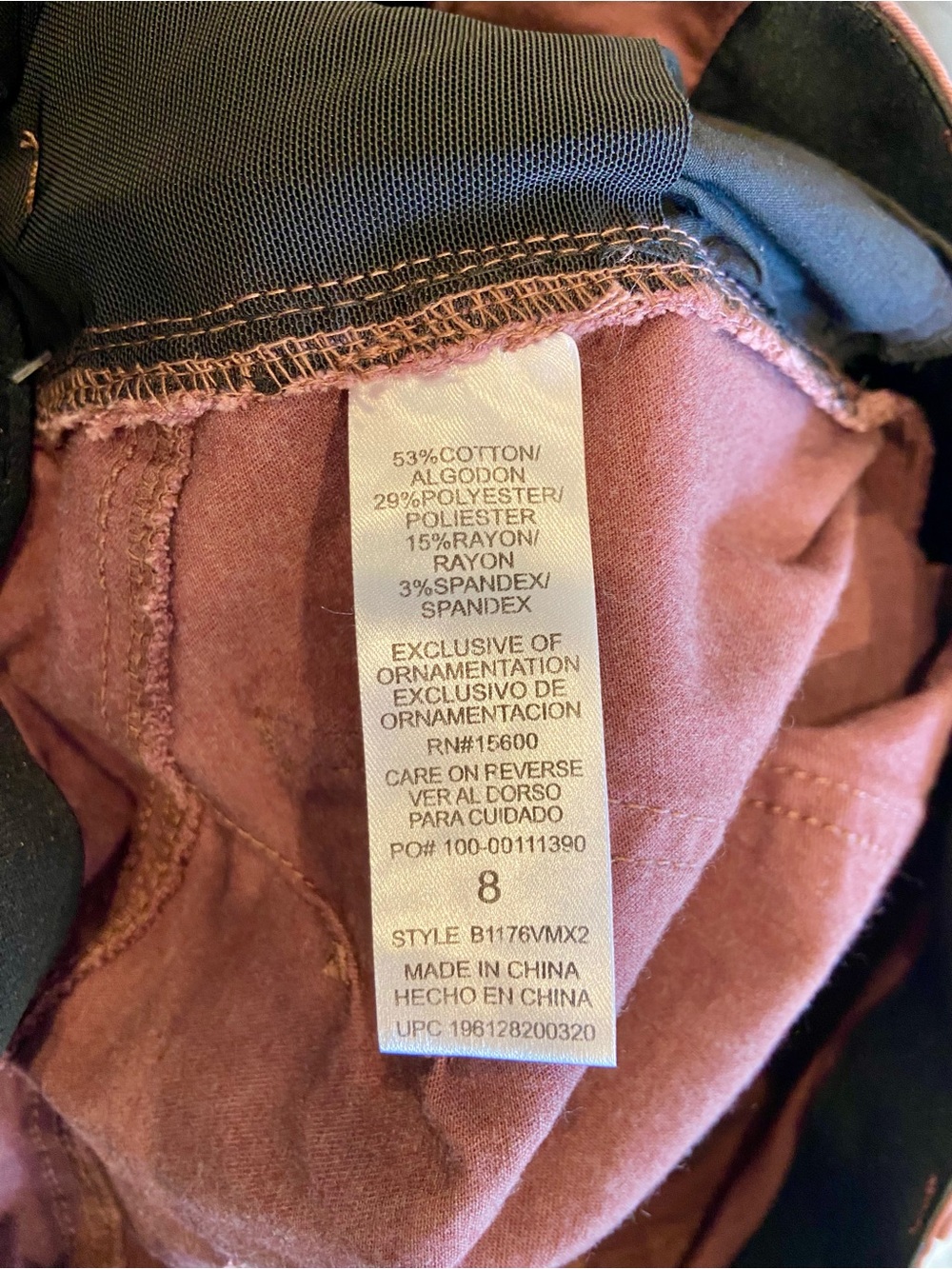 NWT Democracy AbSolution Ankle Skimmer Pants Trousers Mauve Rose Women's Size 8 - Picture 4 of 7